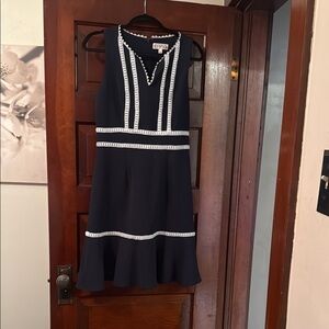 Nanette Lepore Black and White Midi Dress